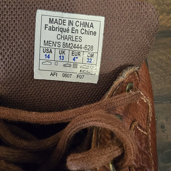 Columbia Brown Leather Charles Oxfords Mens Size 14 - Picture 8 of 8